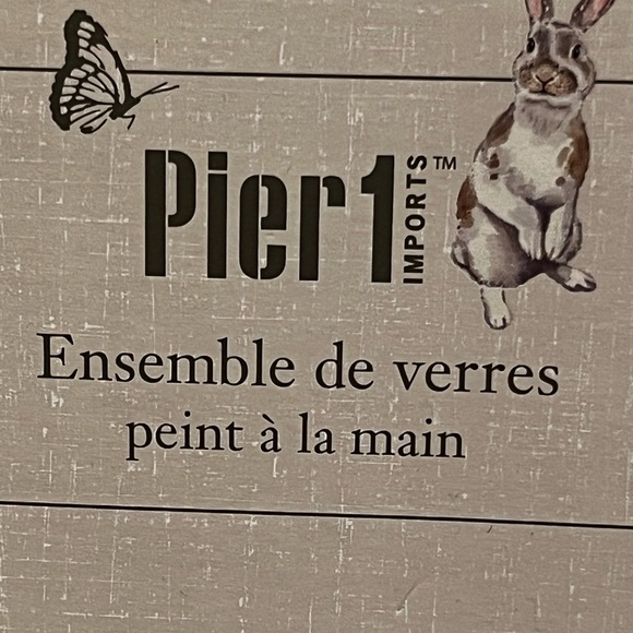 NIB Pier 1 "Nerd" Bunnies Water Glasses - Picture 6 of 8